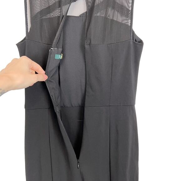 Lauren Ralph Lauren‎ Black Beaded Full Length Gown Size 2 - Picture 10 of 14